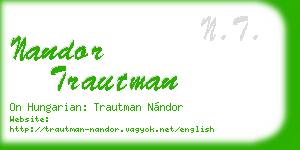 nandor trautman business card